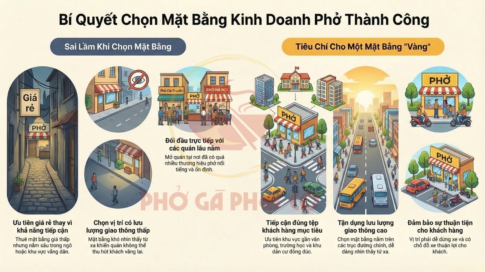 1. Chọn sai vị trí mặt bằng