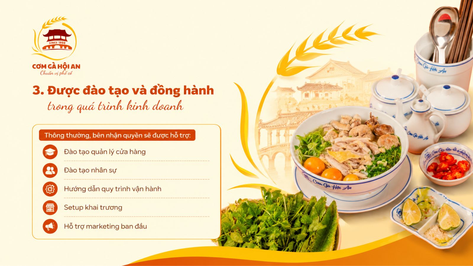 3. Được đào tạo và đồng hành trong quá trình kinh doanh