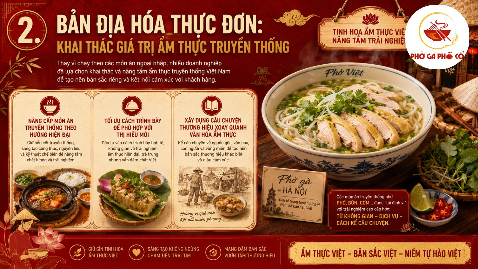 2. Bản địa hóa thực đơn: khai thác giá trị ẩm thực truyền thống