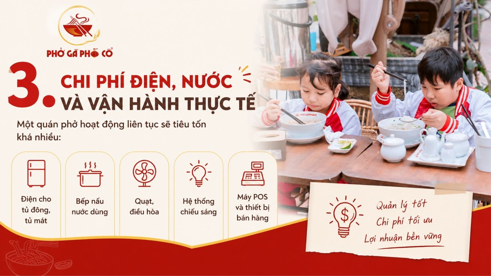 3. Chi phí điện, nước và vận hành thực tế