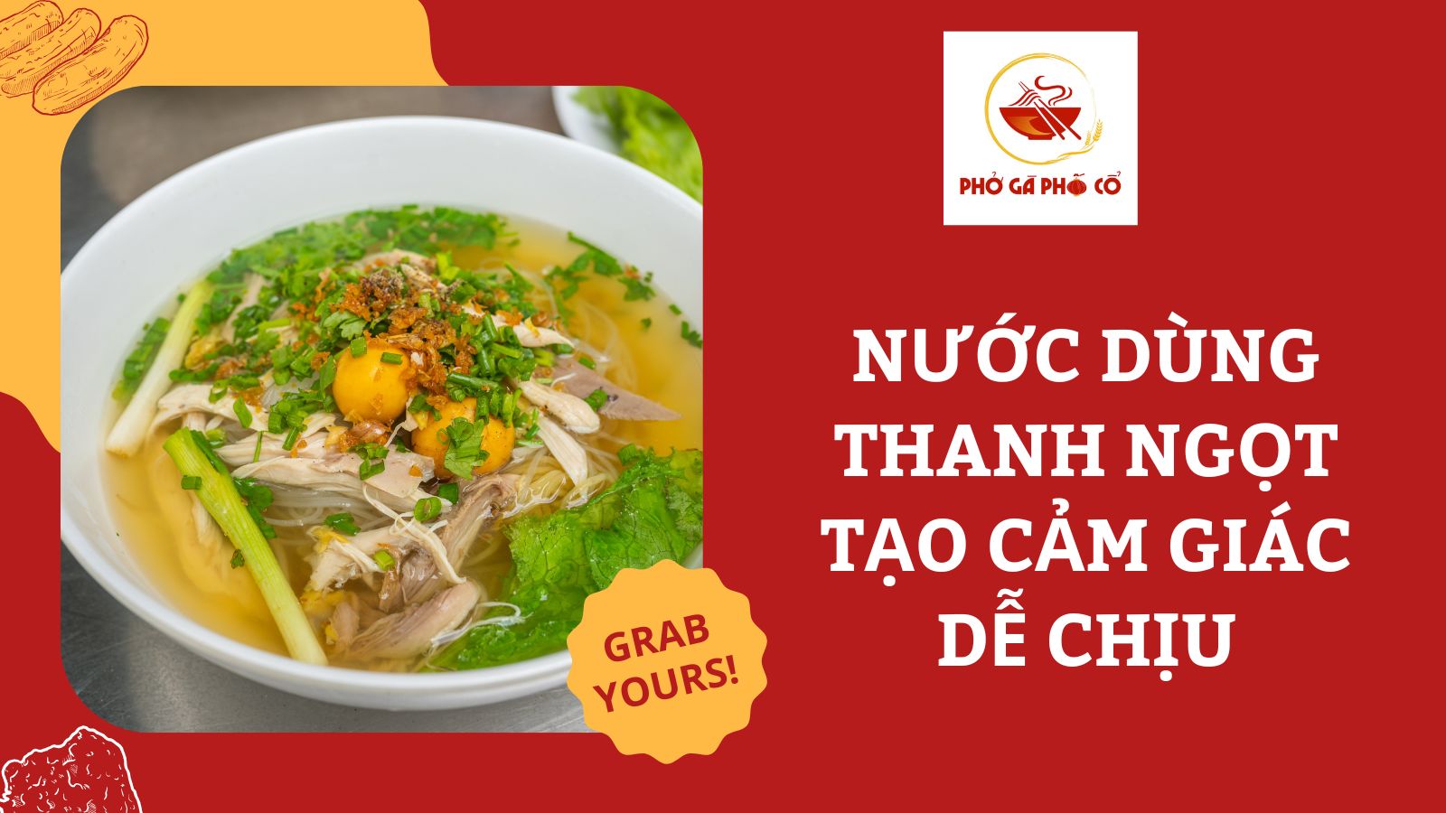 Nước dùng thanh ngọt tạo cảm giác dễ chịu